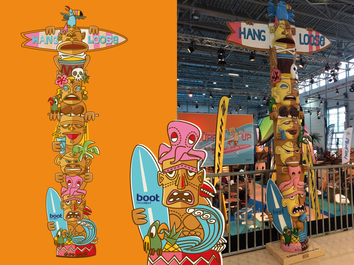 Illustration Beach World boot Düsseldorf