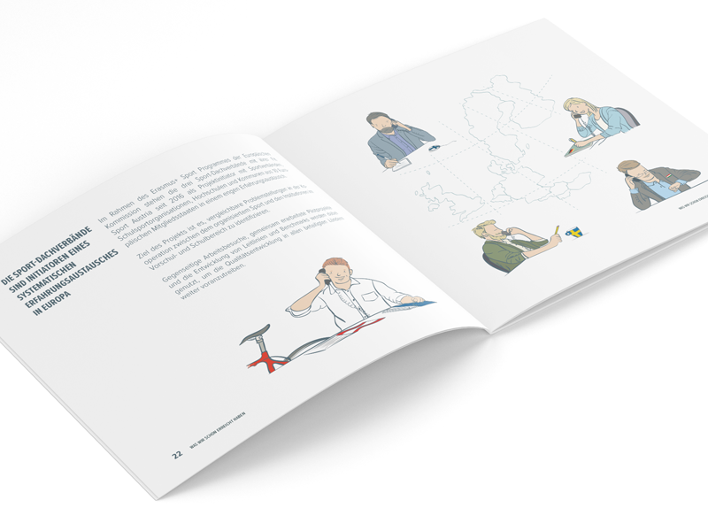 Grafikdesign Broschuere Fitsport Austria