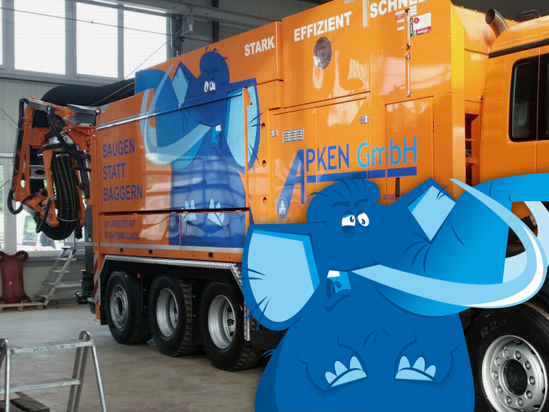 Grafikdesign LKW-Beschriftung