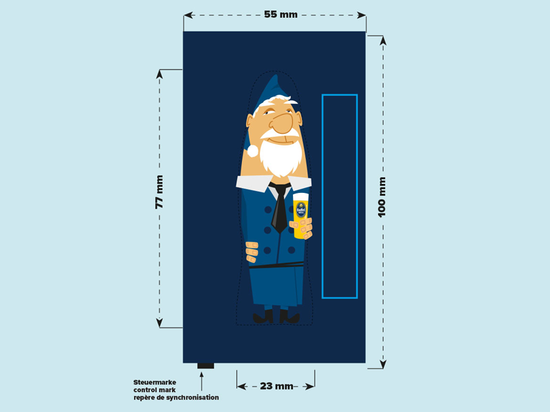 Grafikdesign Schokoladennikolaus Gaffel