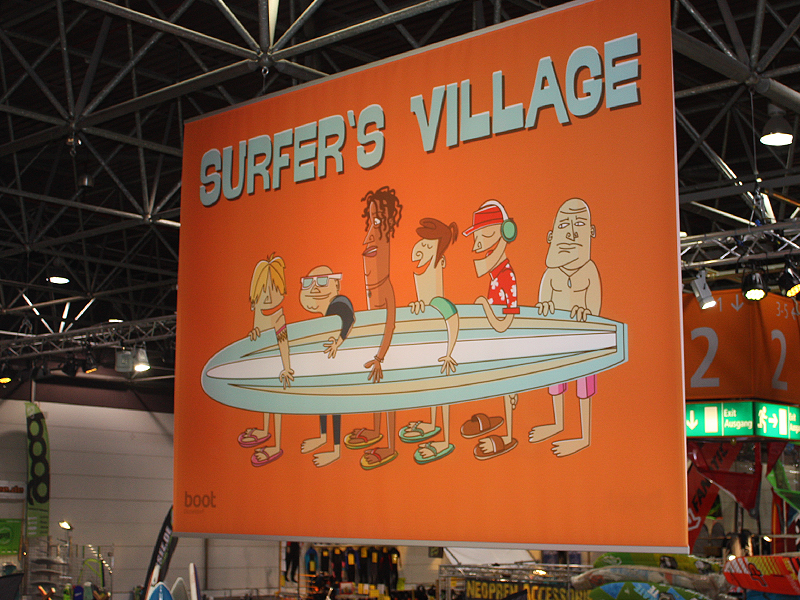 Illustration Messedesign Surfers Village