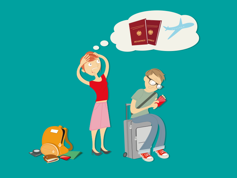 Illustration Reisepass